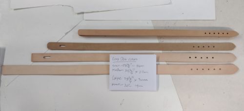 Dog Collar Blanks - Straight - Nat Veg Tan - 4 Sizes (Large, 1)